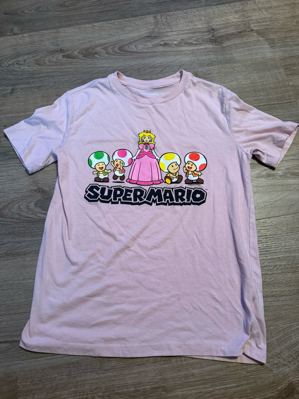 Old Navy Pink Super Mario Princess Peach Graphic Tee